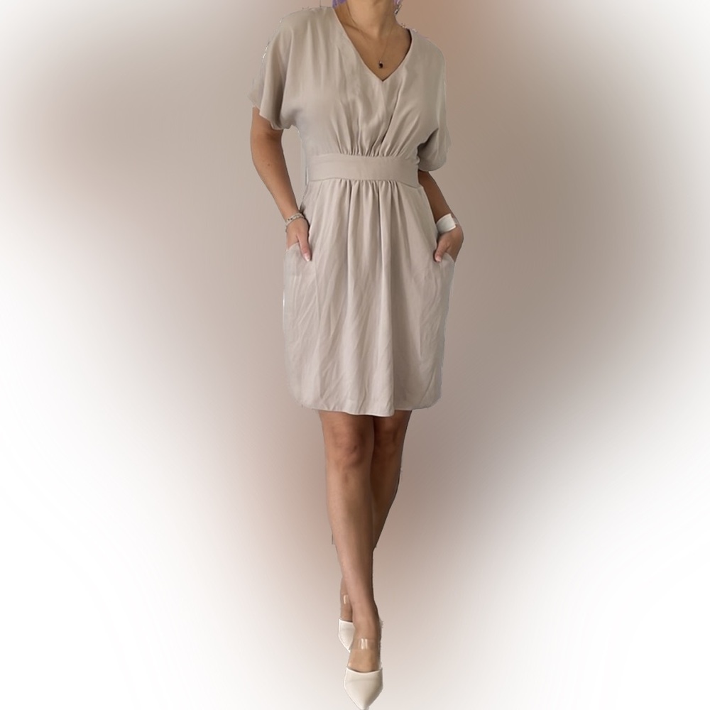New Closet London made in UK powder rose dress